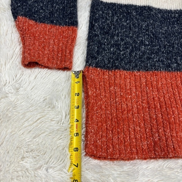 MADEWELL Striped Baxter Color Block Alpaca Blend Sweater Tunic Oversized Medium - Picture 9 of 12